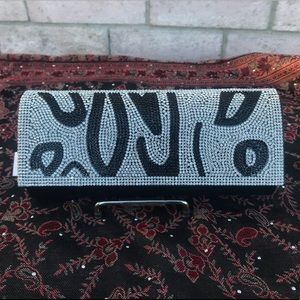 Black and Silver Party Clutch